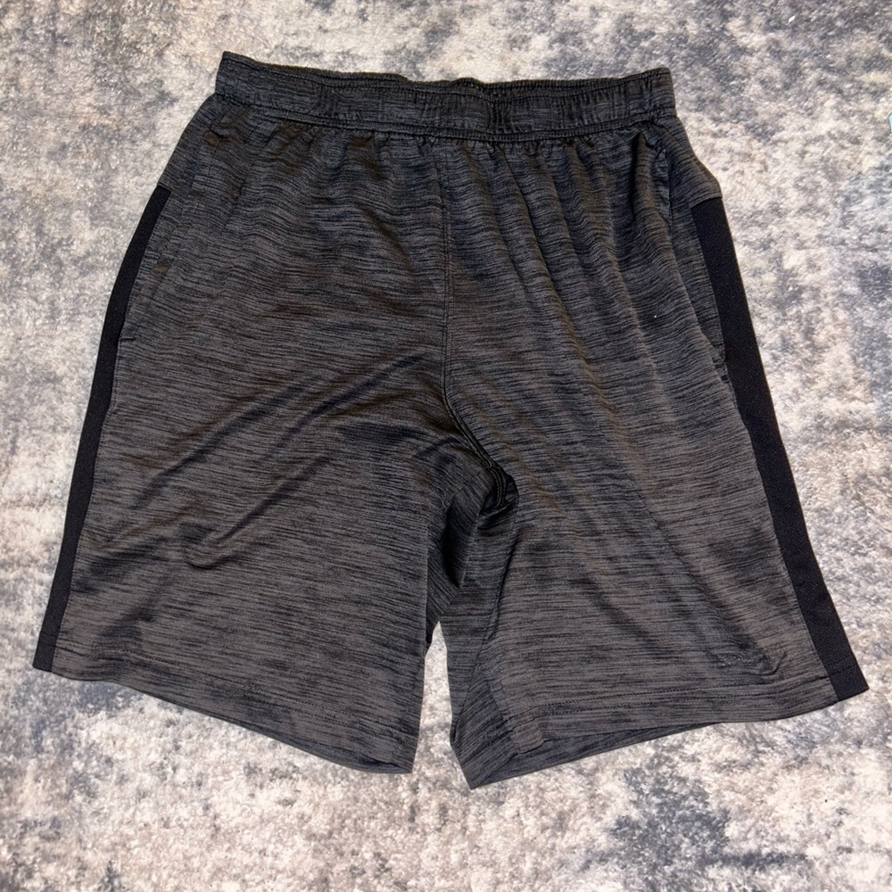 Spalding Black and Gray Athletic Shorts with Relaxed Fit